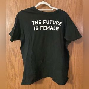 Black t shirt- future is female L